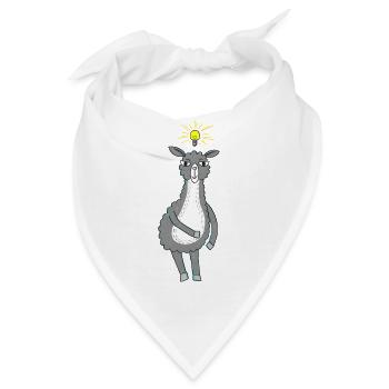 Lama hat eine Idee - Bandana - Weiß - Vorne