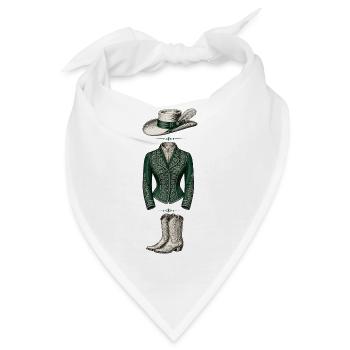 Eleganter grüner Stil - Bandana - Weiß - Vorne