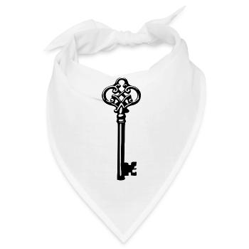 Schlüssel Bauherr Richtfest Geschenk Einzug  - Bandana - Weiß - Vorne