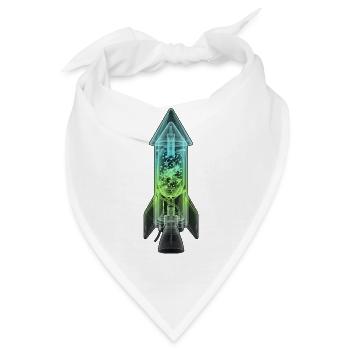 Röntgen Rakete Silvester - Bandana - Weiß - Vorne