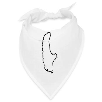 Ammersee Umriss - Bandana - Weiß - Vorne