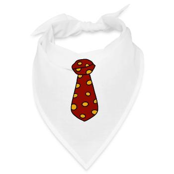 Krawatte - Bandana - Weiß - Vorne
