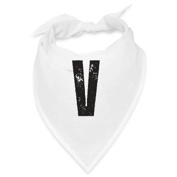 V - Bandana - Weiß - Vorne