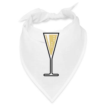Sektglas (Sekt / Trichter / Zu / 2C) - Bandana - Weiß - Vorne
