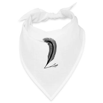 Feder Handschrift als Ausdruck des Charakters - Bandana - Weiß - Vorne