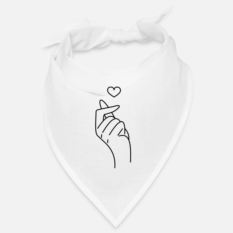 SCHNIPSEN HERZ LIEBE VALENTINSTAG MUTTERTAG HAND Bandana
