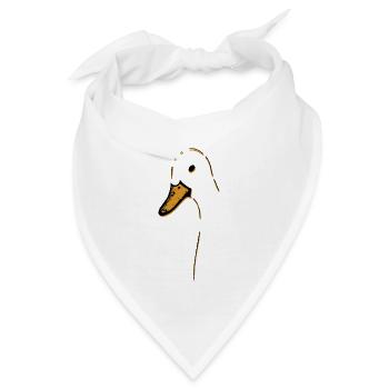 Gans / Goose PopArt Shirt - Bandana - Weiß - Vorne