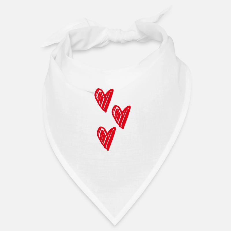 Esquisse de motif de cœur Bandana