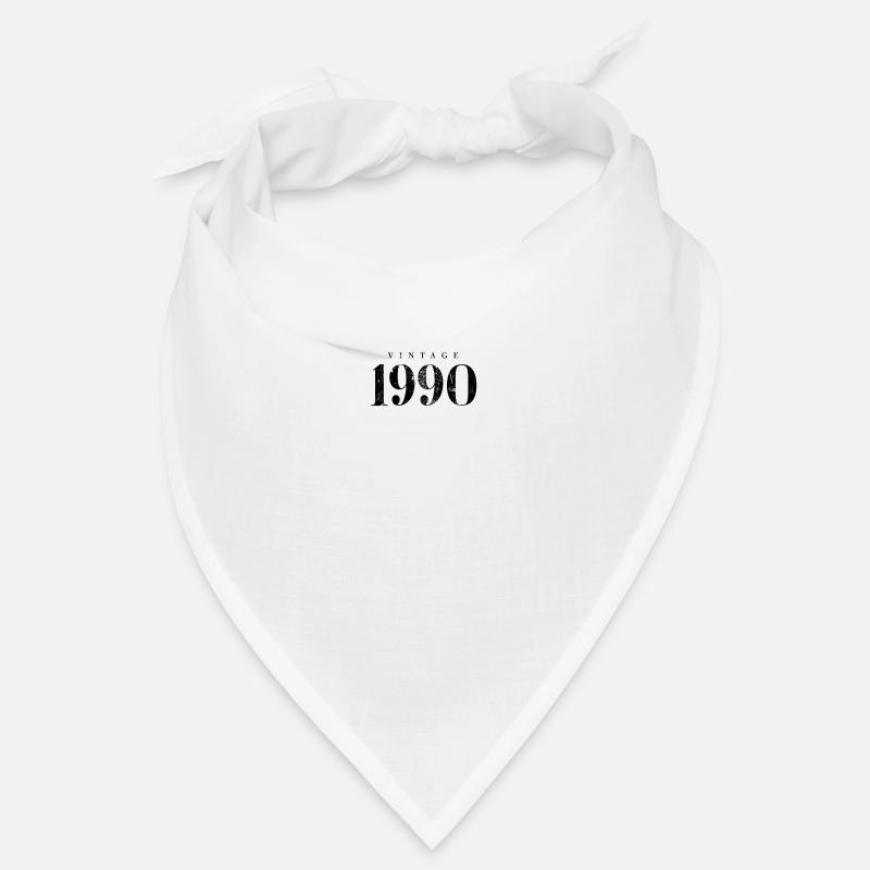 Vintage 1990 Birthday Slogan Phrase Bandana