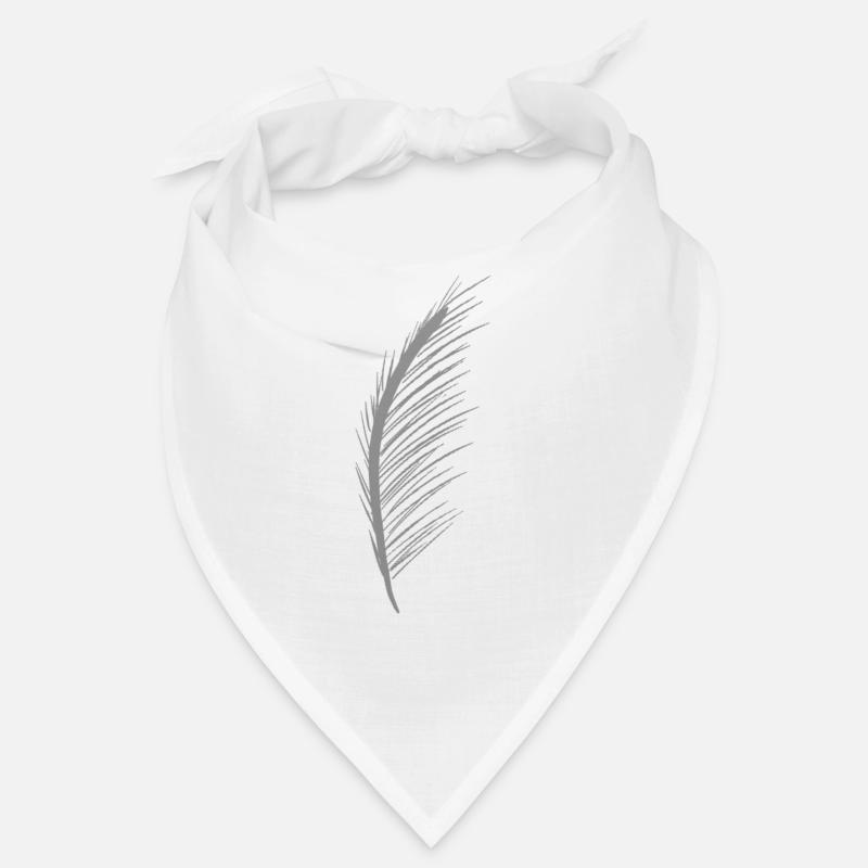 Einfache Feder - Bandana - Weiß