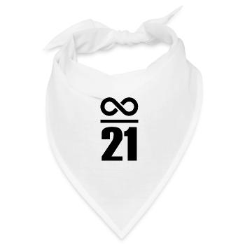 Unendlich durch 21 Millionen Bitcoin - Bandana - Weiß - Vorne
