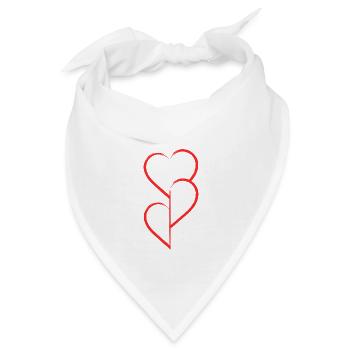 Organspende - Herzen - Bandana - Weiß - Vorne