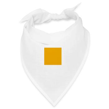 Minimales Orange Quadrat Design - Bandana - Weiß - Vorne
