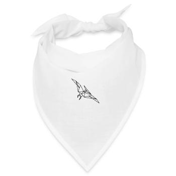Flugsaurier Dino Geometrie - Bandana - Weiß - Vorne