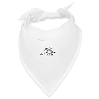 Stegosaurus Geometrie Dino - Bandana - Weiß - Vorne