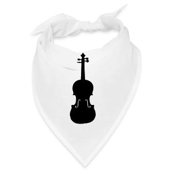 Geige - Bandana - Weiß - Vorne