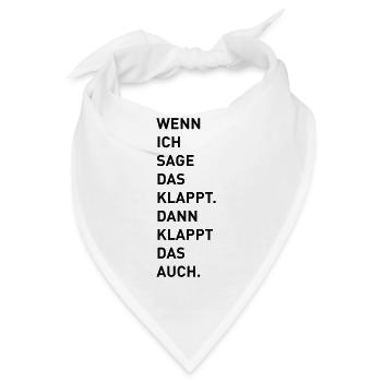 Das klappt - Bandana - Weiß - Vorne