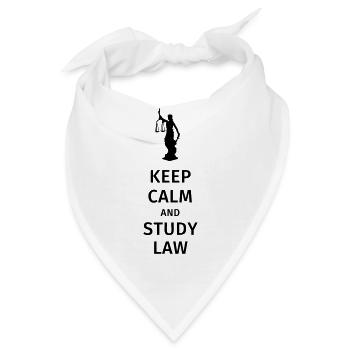 keep calm and study law - Bandana - Weiß - Vorne