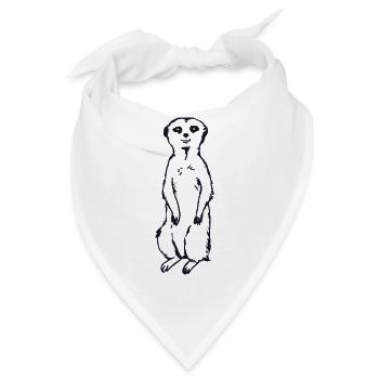 Erdmännchen Baby Geschenkidee - Bandana - Weiß - Vorne