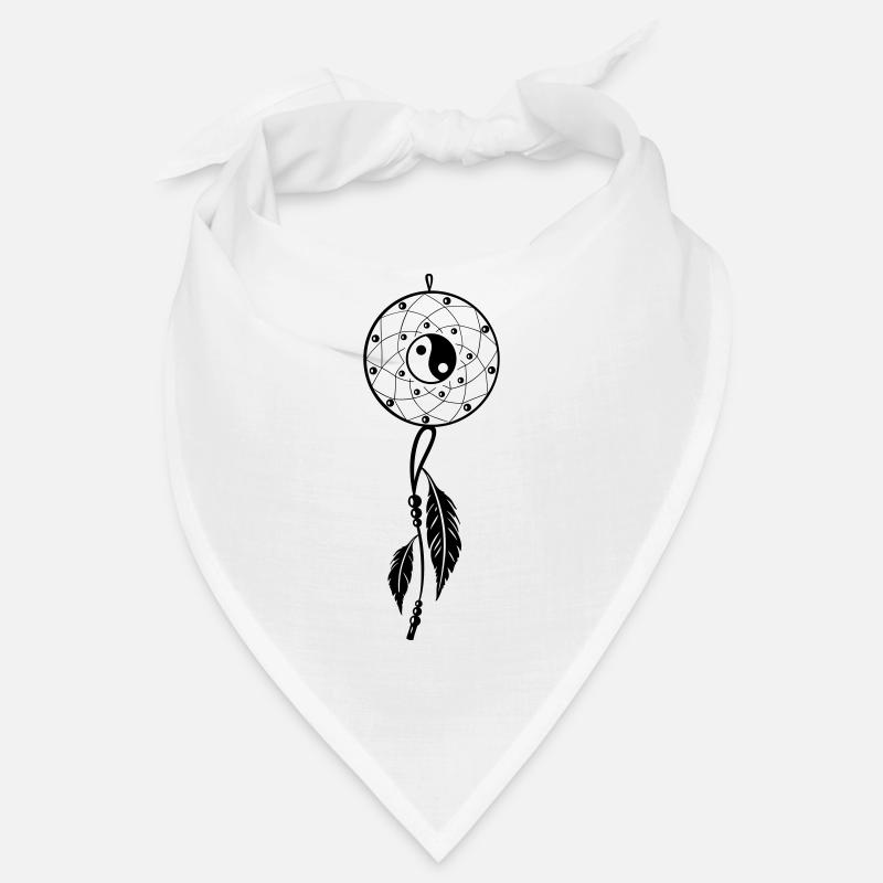 Dreamcatcher avec plumes, Yin et Yang Bandana
