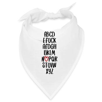 ABC Spruch fuck AFD Politik Wahlkampf Schrift - Bandana - Weiß - Vorne