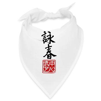 VingTsun chin. Schrift + Kampfkunstzentrum - Bandana - Weiß - Vorne