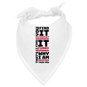 You find it offensive - Bandana - Weiß - Vorne