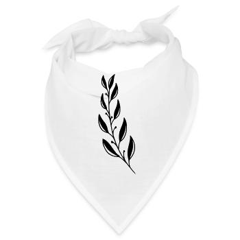 Magnolien Zweig - Bandana - Weiß - Vorne