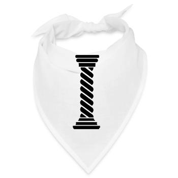 Griechische Säule - Bandana - Weiß - Vorne