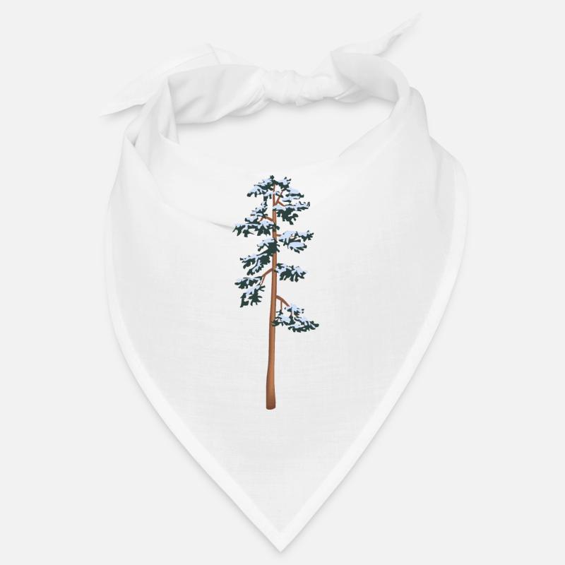 hoher Baum mit Schnee Bandana