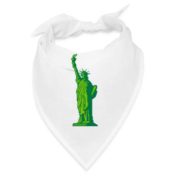 8bit Freiheitsstatue - Bandana - Weiß - Vorne
