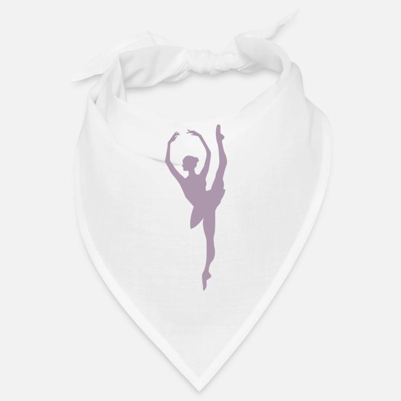 Minimalist Ballet Dancer Silhouette Bandana