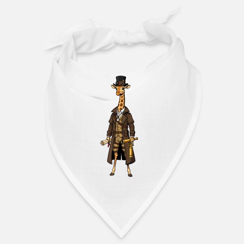 Girafe Exploratrice Steampunk Haut-de-Forme Chic Bandana