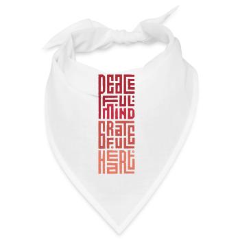 Friedlicher Geist Dankbares Herz - Bandana - Weiß - Vorne