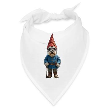 Gartenzwerg Schnauzer Zauber - Bandana - Weiß - Vorne