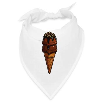 Schoko Eistütenzauber - Bandana - Weiß - Vorne