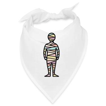 Mumie Halloween Symbol Pastell - Bandana - Weiß - Vorne