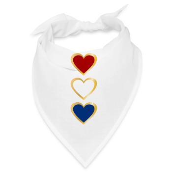 Flagge des Herzens der Niederlande - Bandana - Weiß - Vorne