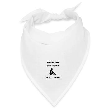 Halte den Abstand, denke ich. - Bandana - Weiß - Vorne