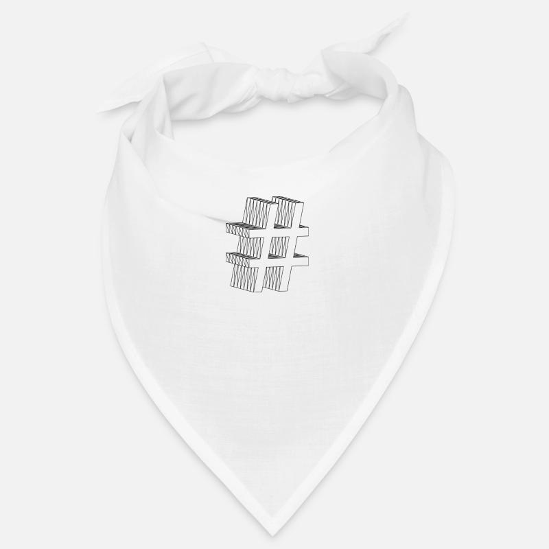 Hashtag # - Bandana - blanc