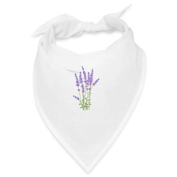 Bouquet aus provenzalischem Lavendel. - Bandana - Weiß - Vorne