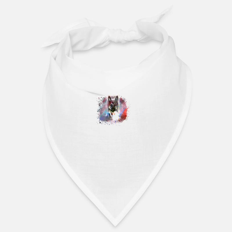 schäferhund ,hund,graffiti, deutscher schäferhund, - Bandana - Weiß
