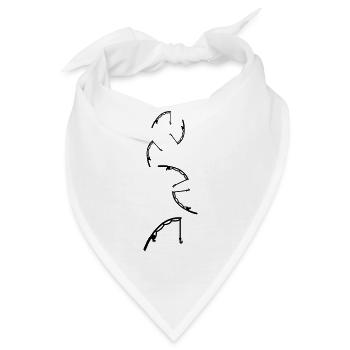 Angelrute angeln icon - Bandana - Weiß - Vorne