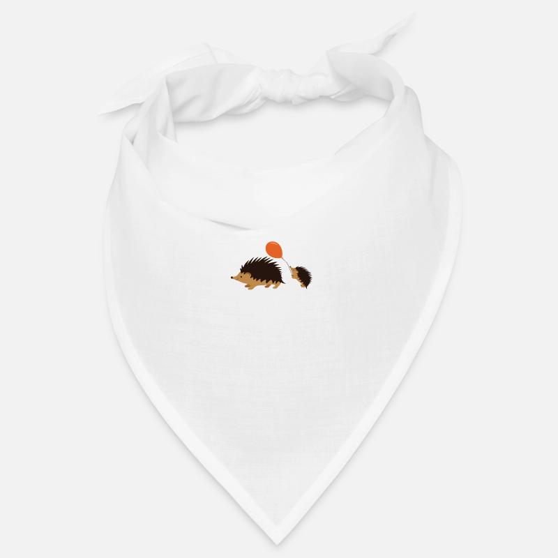hérisson - Bandana - blanc