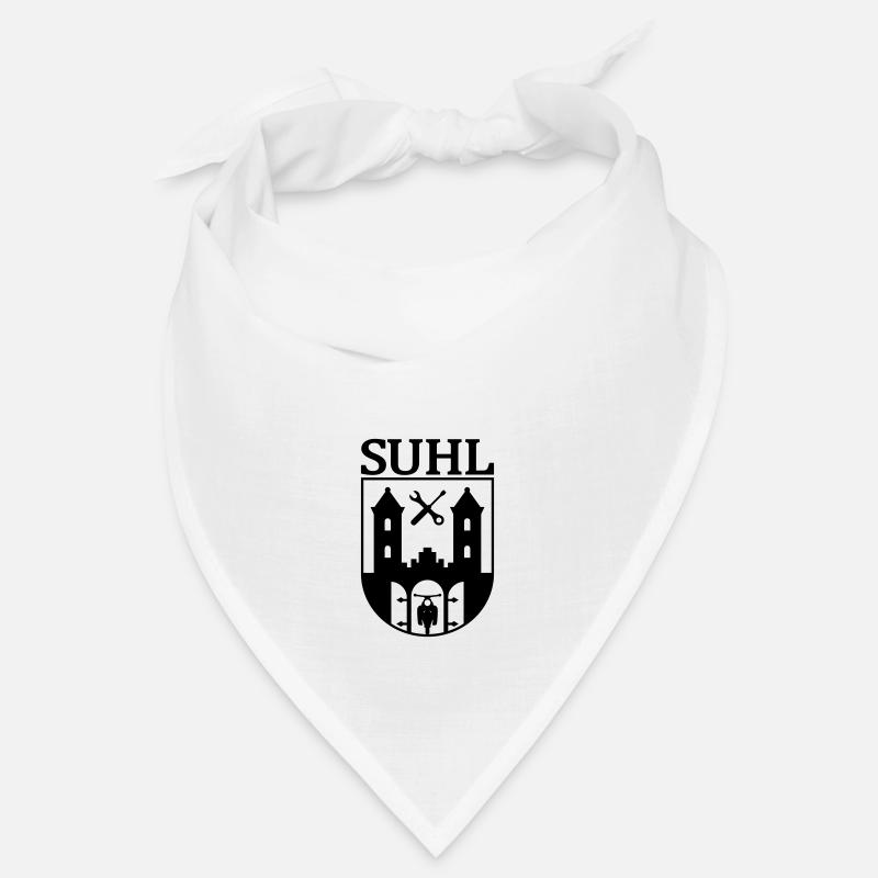Suhl Emblem with Simson Star Sparrowhawk Hawk - Bandana - white