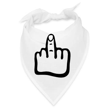 Hand, Finger g1 - Bandana - Weiß - Vorne