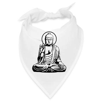 Young Buddha No.1_2c - Bandana - Weiß - Vorne