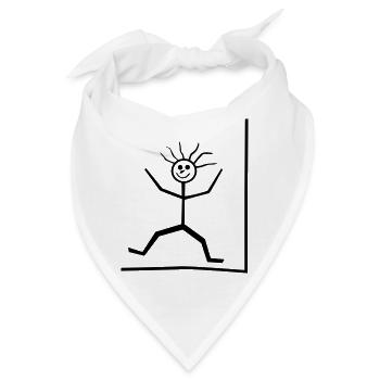 Strichmännchen - Bandana - Weiß - Vorne