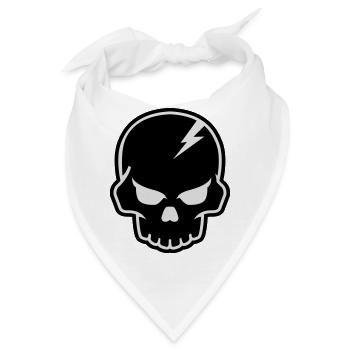Skull - Bandana - Weiß - Vorne