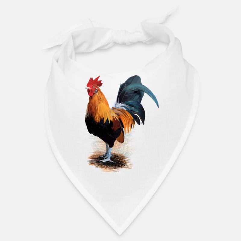 Huhn - Bandana - Weiß